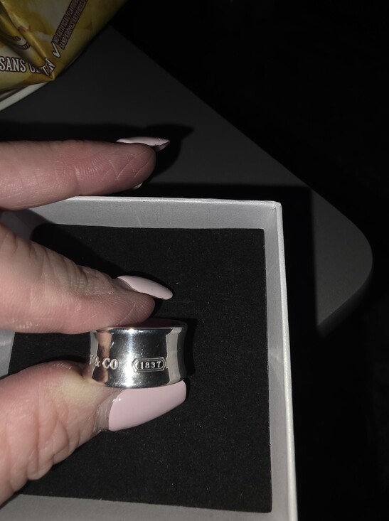 Tiffany & Co. Jewelry - Tiffany 1837 Wide Band Sterlibg Silver Ring
